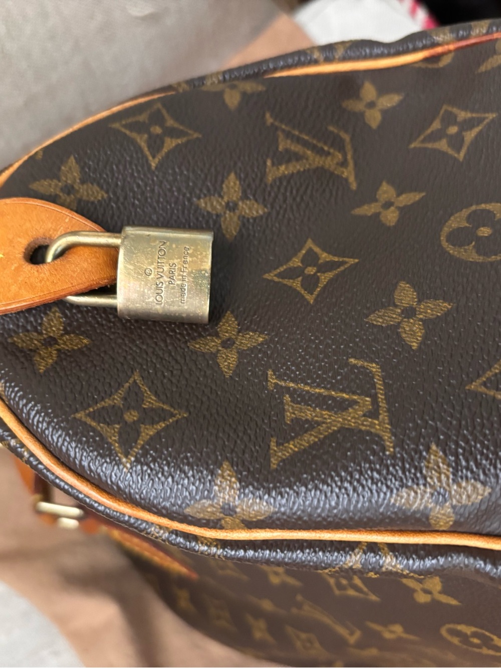 Louis Vuitton Monogram Canvas Satchel with Tan Leather Handles - Picture 9 of 16